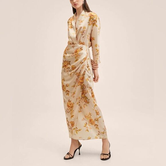 Mango Modest Ramadan Collection Floral Print Dress New - Picture 9 of 9